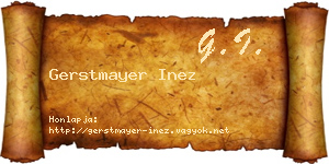 Gerstmayer Inez névjegykártya